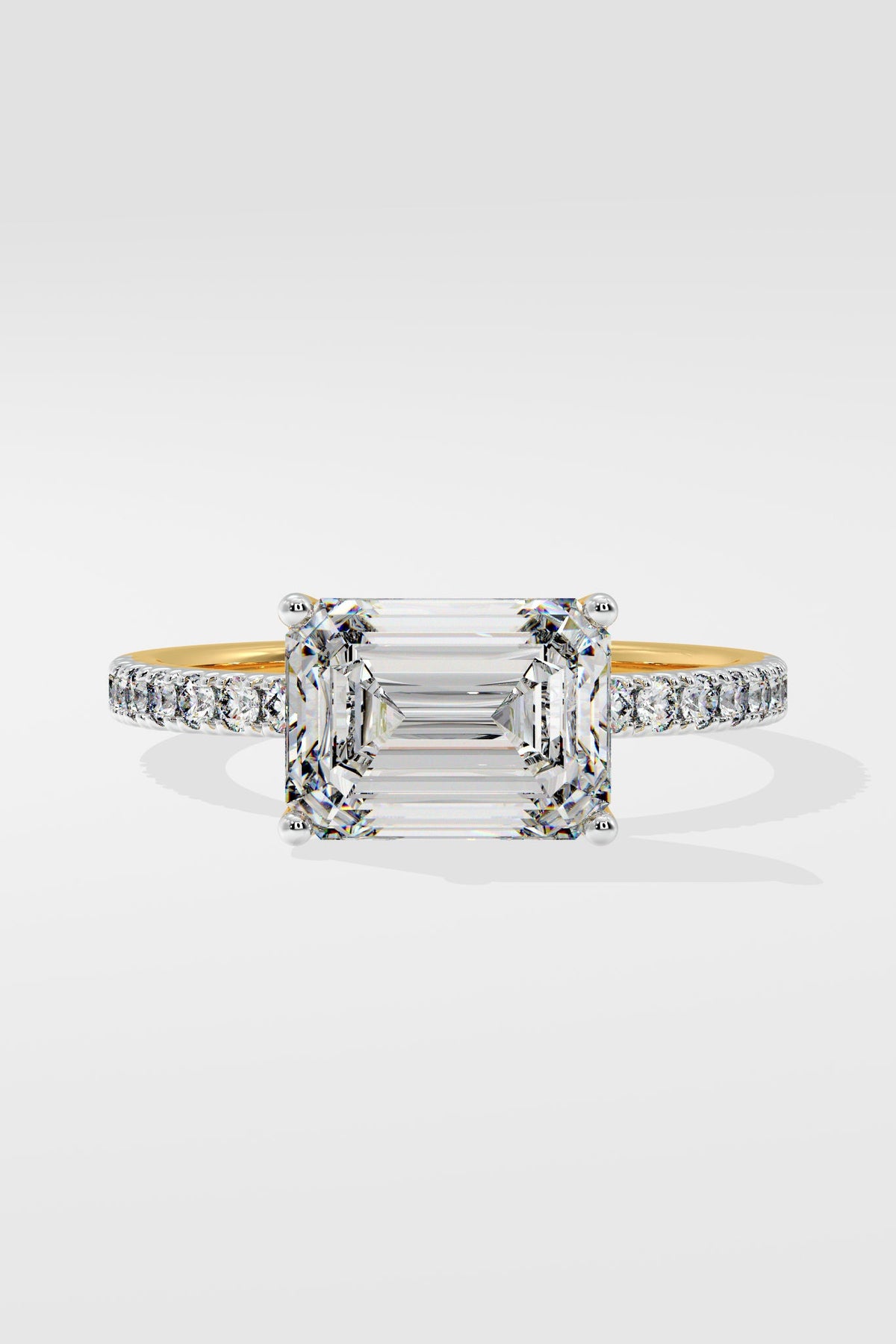 2 ct East-West Emerald Ring