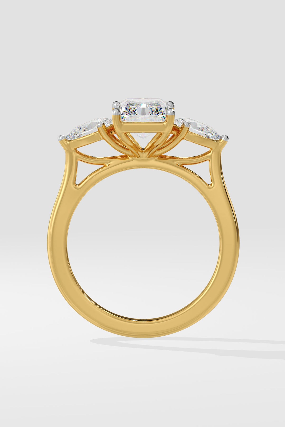 2 ct Symphony Three Stone Radiant Ring