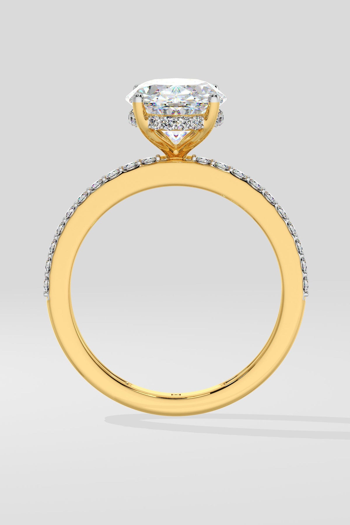 2.5 ct Oval Double Band Ring