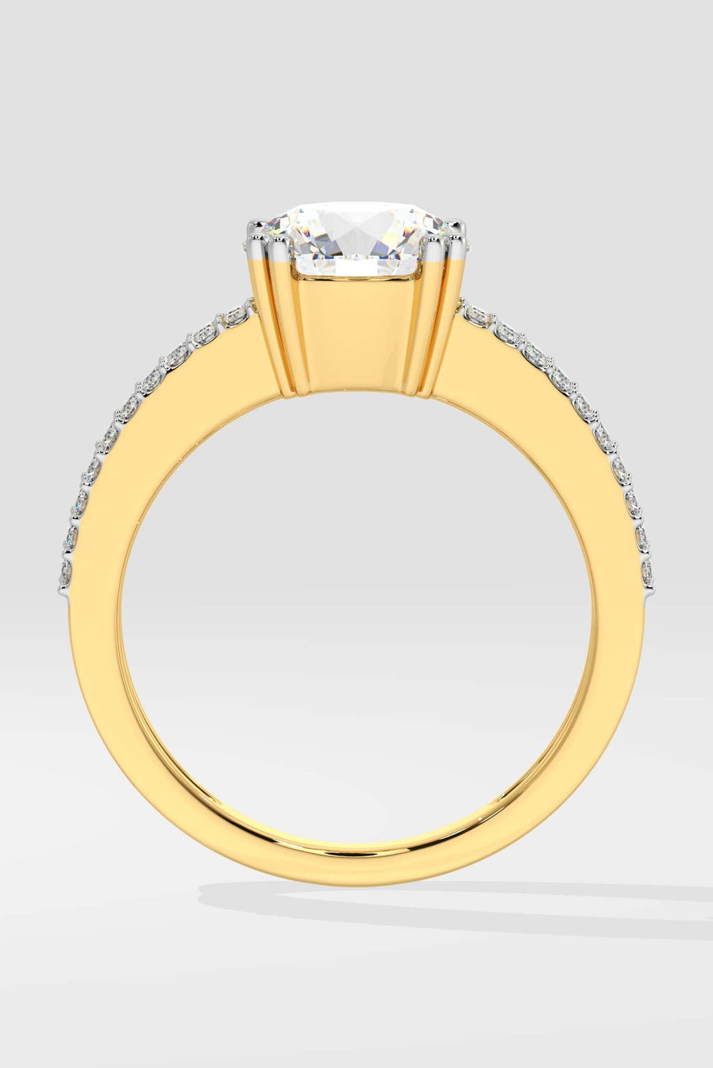 2 ct Double Shank Solitaire Ring