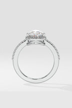 1.5 ct Pear Solitaire Halo Ring