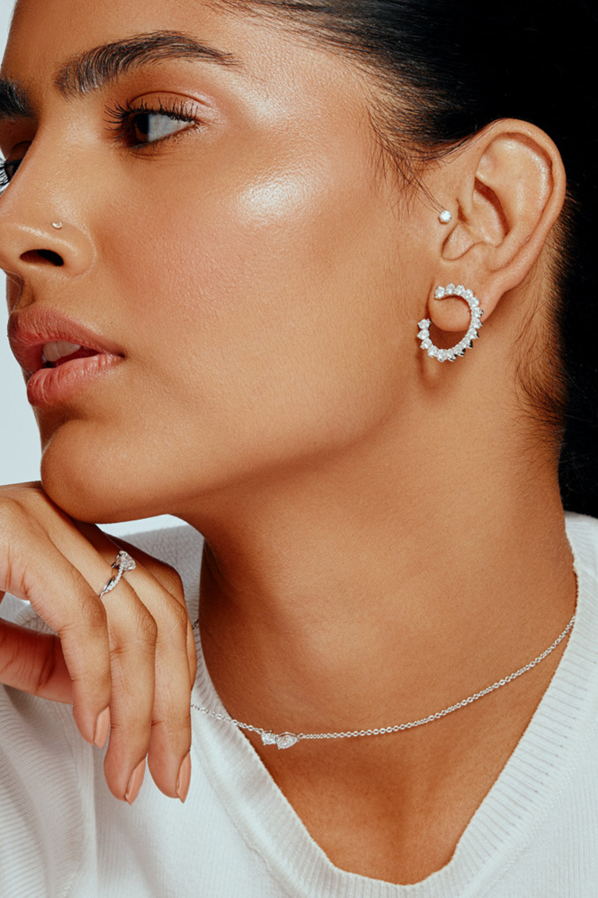 Double Diamond Duo Necklace